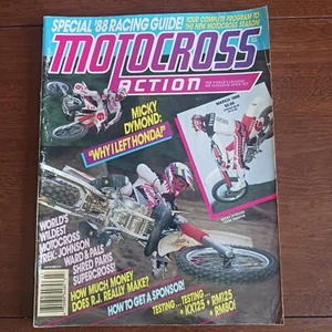 MOTOCROSS ACTION MARCH 1988 RM80 KX125 MICKEY DYMOND YZ CR VMX AHRMA Vtg MX KX - Picture 1 of 14