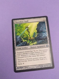 MTG Magic The Gathering: Morningtide: Thornbite Staff Uncommon - NM - Picture 1 of 2