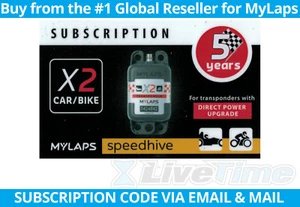 Tarjeta de renovación de 5 años de suscripción MyLaps X2 para transpondedor de potencia directo de automóvil/bicicleta - Imagen 1 de 2