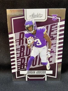 2023 Absolute Jordan Addison Purple RC #112 Vikings - Picture 1 of 2