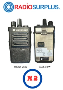 2 x Motorola DP3441E VHF Radio MDH69JDC9RA1AN & PMAD4147 Antenna - Picture 1 of 2