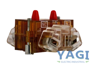 Eaton 10250T3C Pushbutton Contact Block 30.5 mm HD 2NC Pressure Terminals Amber - Picture 1 of 2