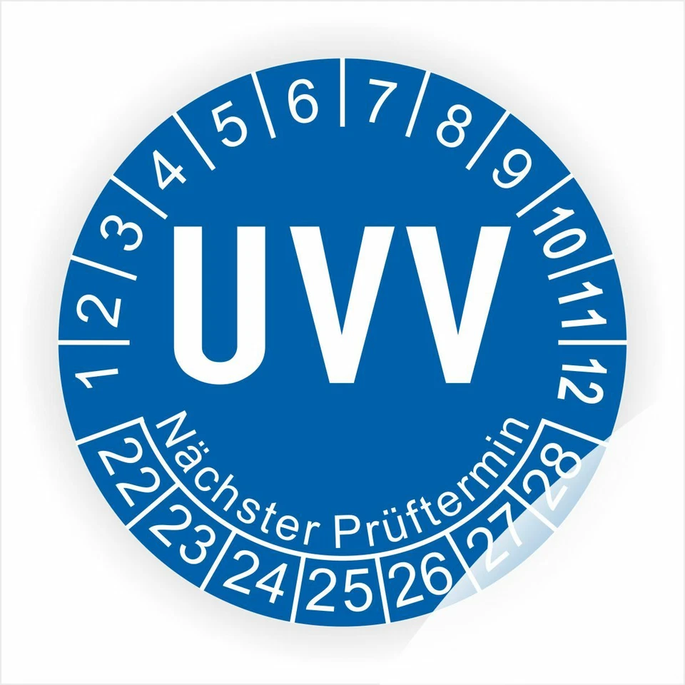 PRINTENGEL Prüfplaketten Geprüft nach UVV 20 Stück Ø: 40mm