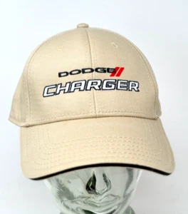 Dodge Charger Khaki Tan Hat Cap Chrysler One Size Embroidered Black Trim - Picture 1 of 5