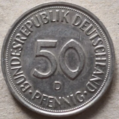 Germany 1989 50 Pfennig coin - Image 1 of 2