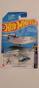 NEW Hot Wheels USS Enterprise NCC-1701 White Star Trek 2024 No 4 HTB32 Long Card - Picture 1 of 2