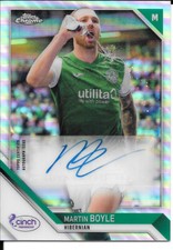 Topps Scottish Chrome 2021-22 Autograph Card Martin Boyle Hibs / Hibernian