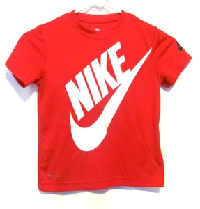 NIKE Boy's Size 7 Red T-Shirt, Short Sleeve w/Logo - Picture 1 of 6