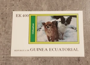 GUINEA ECUATORIAL-DOG-CHIHUAHUA MINI BLOCK IMPERFORED  MNH - Picture 1 of 1