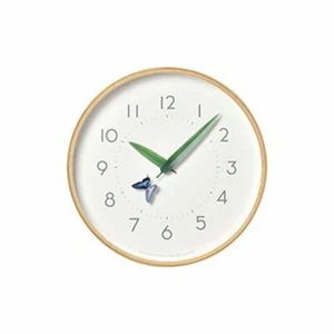 Lemnos Wall Clock SUR18-16 AGEHA White Swallowtail Butterfly Analog SHIPNOW - Picture 1 of 7
