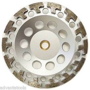 Rueda de taza de diamante premium de 7"" segmento T molienda concreto eje 7/8""-5/8 - Imagen 1 de 6
