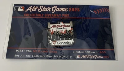 2025 MLB All Star Game Pin ASG All Star Exclusive Giveaway /400 Atlanta Fanatics - Image 1 of 3