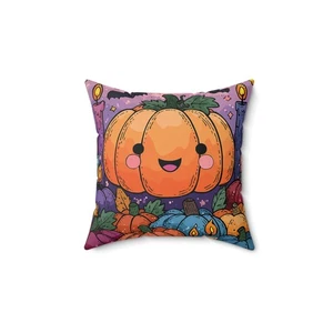 Halloween Pumpkin Throw Pillow and Cover Spooky Home Decor Accent Cushion - Picture 1 of 13