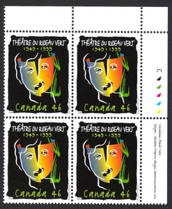 THEATER MASK of TRAGEDY and COMEDY UR Plate Block of 4 Canada 1999 #1769 MNH - Picture 1 of 1