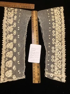 1371🌟Juego de borde de manga camisón de encaje con aguja de seda antiguo de 1900 vintage - Imagen 1 de 6