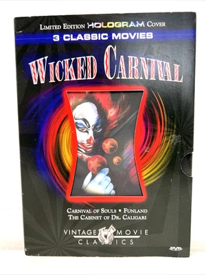 Wicked Carnival 3 Classic Horror Films DVD New Sealed Rare Hologram Slipcover - Image 1 of 4
