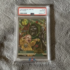 1995 Marvel Metal Card #128 Dr. Doom PSA 10 GEM MINT - Picture 1 of 3