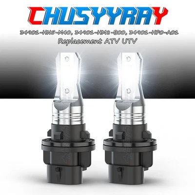 2x 34901-HN5-M40 LED Headlight Bulb Lights fit 2007 Honda Recon 250 TRX250TM 2x4 - Imagem 1 de 4