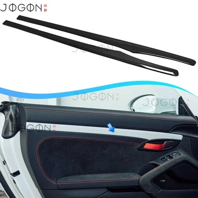 GT4 para Porsche 718 Cayman S GTS RS 2017+ paneles interiores de puertas de carbono real decoración Foto 1 de 4