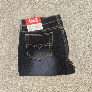Vintage Y2K L.E.I.  Bootcut-Jeans Mädchen Größe 14 niedriger Bund dunkel angeraut Waschung ausgestellt - Bild 1 von 6
