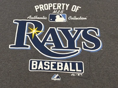 Camisa gris Majestic MLB Property of Rays de béisbol Tampa Bay Devil Rays - talla XL Foto 1 de 4