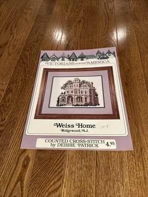 Debbie Patrick Cross Stitch Pattern Victorian House “Weiss Home” Ridgewood, NJ - Image 1 of 3