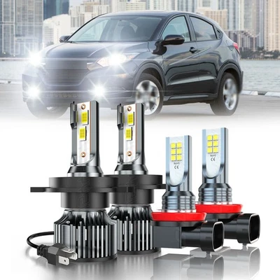 For Seat Ibiza 2008-2015 LED Headlight High Low Beam Fog Light Combo Kit - Image 1 of 4