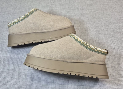 Mocasín/mulas sin cordones de gamuza con plataforma forradas Sherpa EU37 US 6-NUEVO Foto 1 de 4