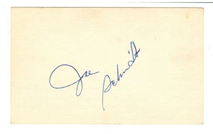 JOE SCHMIDT PRO FOOTBALL PLAYER DETROIT LIONS AUTOGRAPH ON CARD STOCK - Picture 1 of 1