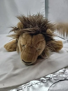 FAO Schwarz Lion Plush 2012 Toys R Us Stuffed Animal Brown Tan Realistic Toy 20" - Picture 1 of 23