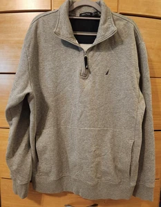 Nautica Pullover Sweater Mens XL Quarter Zip Sweatshirt Pockets - Picture 1 of 8