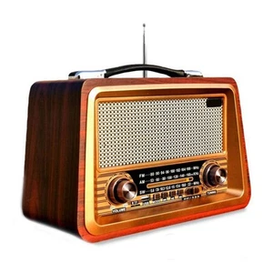 Tragbares Retro-Radio, Kabelloser Bluetooth-Lautsprecher, Stereo-AM/FM-Radi2137 - Picture 1 of 7