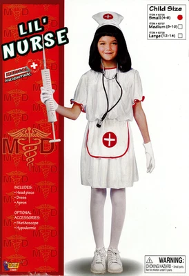 FORO LIL' ENFERMERA NIÑA DISFRAZ HALLOWEEN TALLA PEQUEÑA (4-6) 63736 Foto 1 de 3