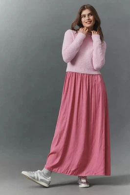 Anthropologie - The Thea Long-Sleeve Eyelash Twofer Sweater Dress - Sale On - Image 1 of 4