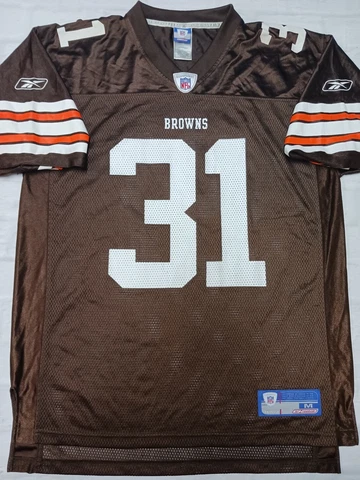 Reebok NFL Cleveland Browns Jersey 31 Green in Brown Size M Cover