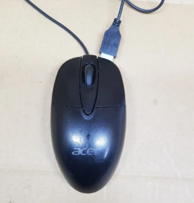 Acer MU0037-O USB 3 Buttons Wired Scroll Wheel Optical Mouse - Black - Image 1 of 4
