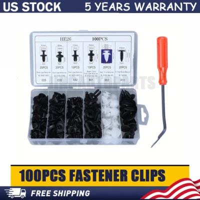 100 x Fender Liner Fastener Rivet Push Clips Retainer Universal For Volvo Foto 1 de 4