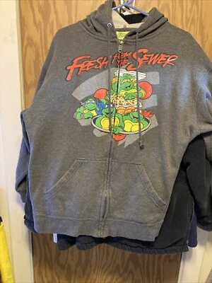 Sudadera con Capucha Tortugas Mutantes Adolescentes Adultos Cremallera Completa Talla M. Foto 1 de 4