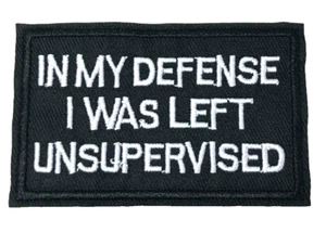 Patch Sew On Take Off Embroidered Clothing Hats Jackets Coat Sign Message A472 - Picture 1 of 3