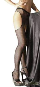 Erotik Dessous - Sex-Netz-Strumpfhose ouvert schwarz - Bild 1 von 2