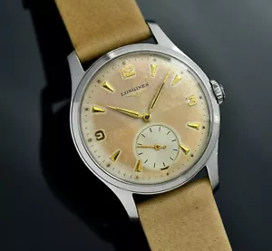 Vintage LONGINES Ref.6263 Split Dial - Cal. 12.68Z - Steel 34mm Case- 1955 Watch - Picture 1 of 13