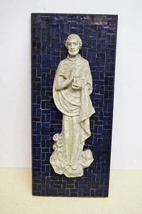 + Nice Older Mosaic Wall Panel of St. Joseph + chalice co. (CU908) - Picture 1 of 10