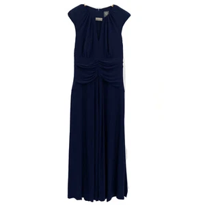 Vince Camuto Navy Evening Gown Dress Ruched Evening Sz14 NWT $188 - Picture 1 of 8