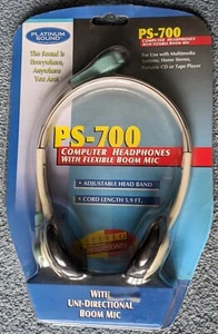 SC&T Platinum Sound PS-700 Computer Audio Headset Vintage Y2K PC Tech New Sealed - Photo 1/4