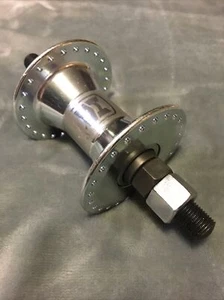 SUPER RARE MID SCHOOL HARO BMX CHROME WIDE FLANGE 48 HOLE HUB (14 MM THICK AXLE) - Picture 1 of 10