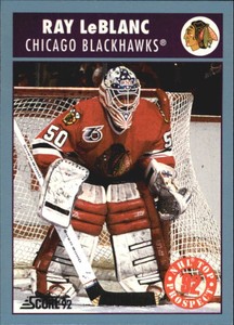 1992-93 Score Canadian Hockey Card #486 Ray LeBlanc TP