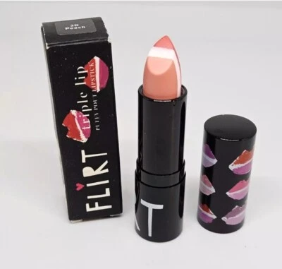 Lápiz labial Flirt Triple Lip Puffy Pout 3D melocotón 0,15 oz/4,3 g Foto 1 de 3