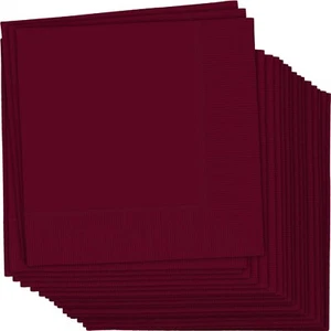 Berry Red 2-Ply Lunch Paper Napkins - 6.5" x 6.5" (Pack of 40) - Luxurious & ... - Bild 1 von 2