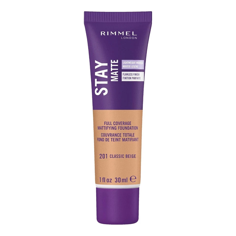 Rimmel London Stay Matte Liquid Mousse - 201 Classic Beige - Foundation 1oz - Image 1 of 4