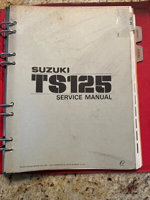 OEM Suzuki TS125 1978-80 manual de servicio de fábrica y 2 suplementos # SR-2801H  Foto 1 de 4
